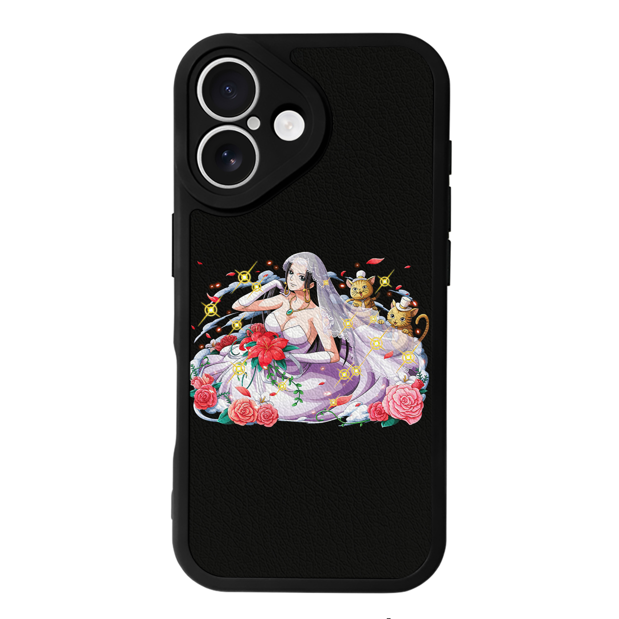 （画像用） ワンピース ボア・ハンコック ONE PIECE Boa·Hancock 【iPhone 16シリーズ対応】シリコンスマホケース（レザー調） 材質：シリコン